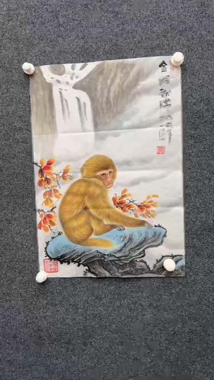 【闪购商品】国画2.14-郑志宗-四尺三开动物-107