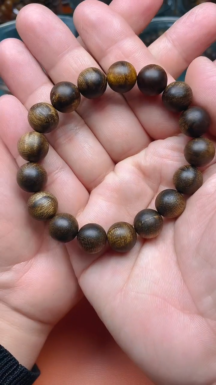 【闪购商品】沉香手串芽庄白棋瘤疤1.2沉水Q12536380