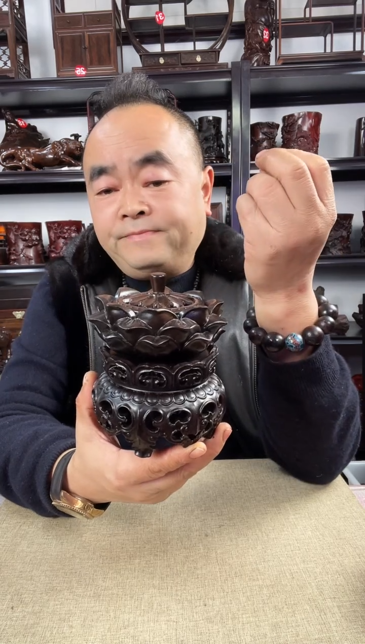 木老李红木工艺品新莲+2782