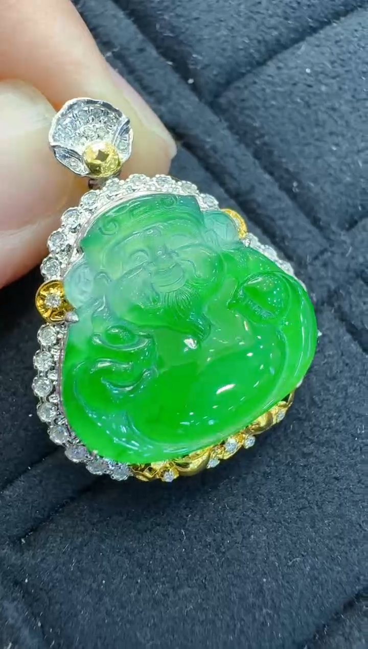 【闪购商品】翡翠吊坠(不含链)18K金镶嵌多样性团购发一件