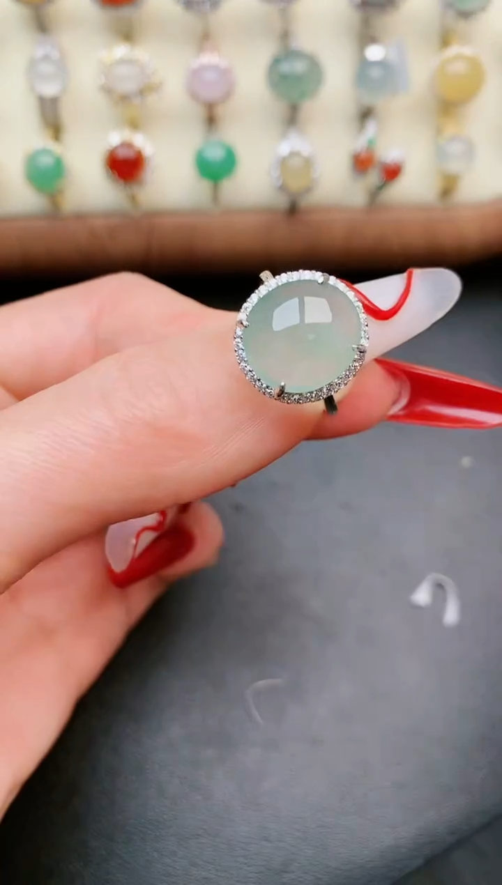 【闪购商品】翡翠戒指银S925镶嵌....