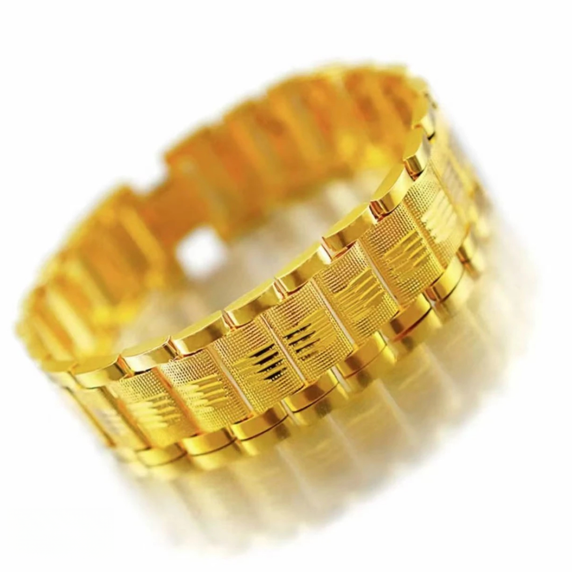 合金手链 2025爆款合金【表带手链】霸气  经典 时尚 大气 金色