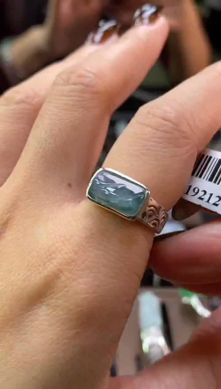 颈饰银S925镶嵌翡翠净货19212