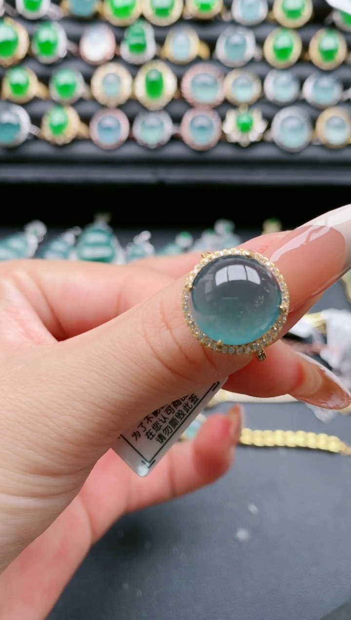 【闪购商品】翡翠戒指银S925镶嵌1111111