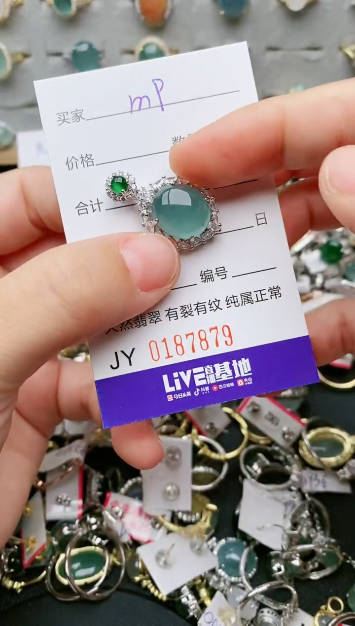 翡翠银S925镶嵌颈饰.....