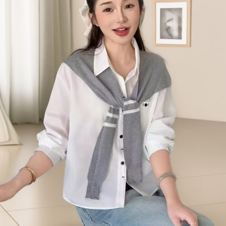 A19#白【木兮兮专属】2025年秋冬季新款气质显瘦时尚休闲百搭套装女