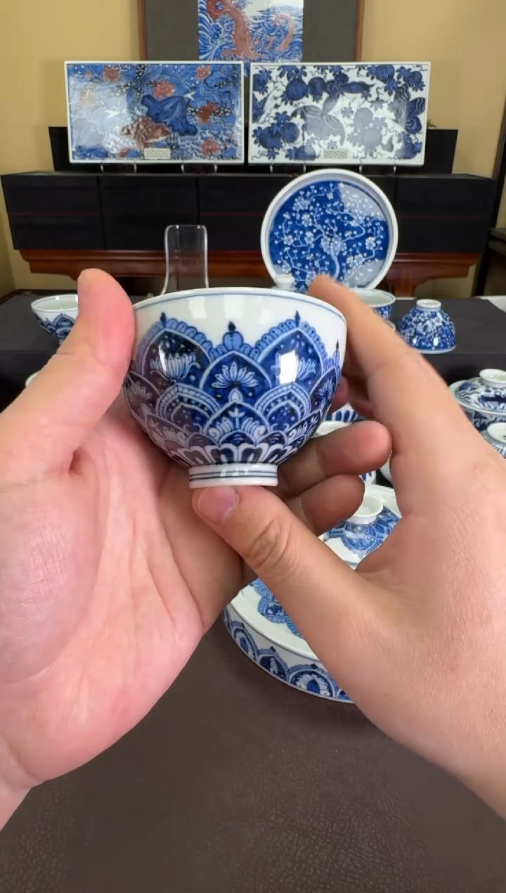 【闪购商品】羿器窑万相花鸡心杯