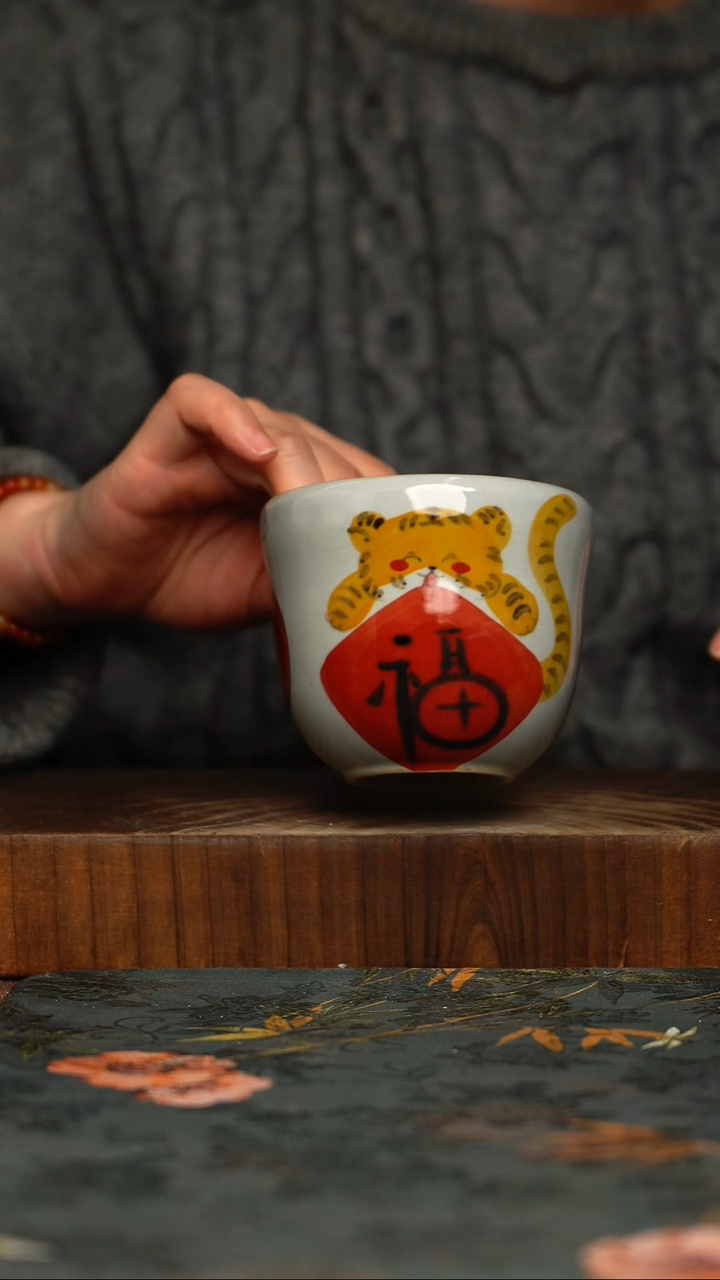 瓷片釉下彩手工手绘同款