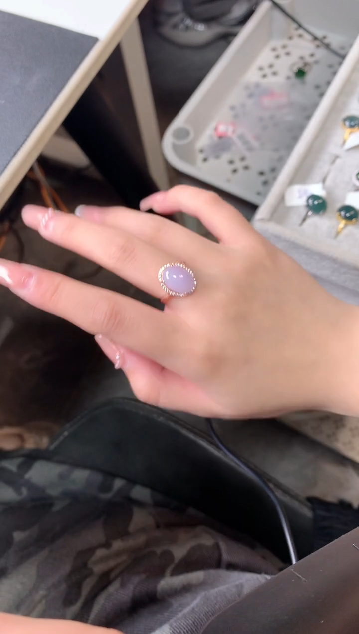 【闪购商品】翡翠戒指银S925镶嵌5121