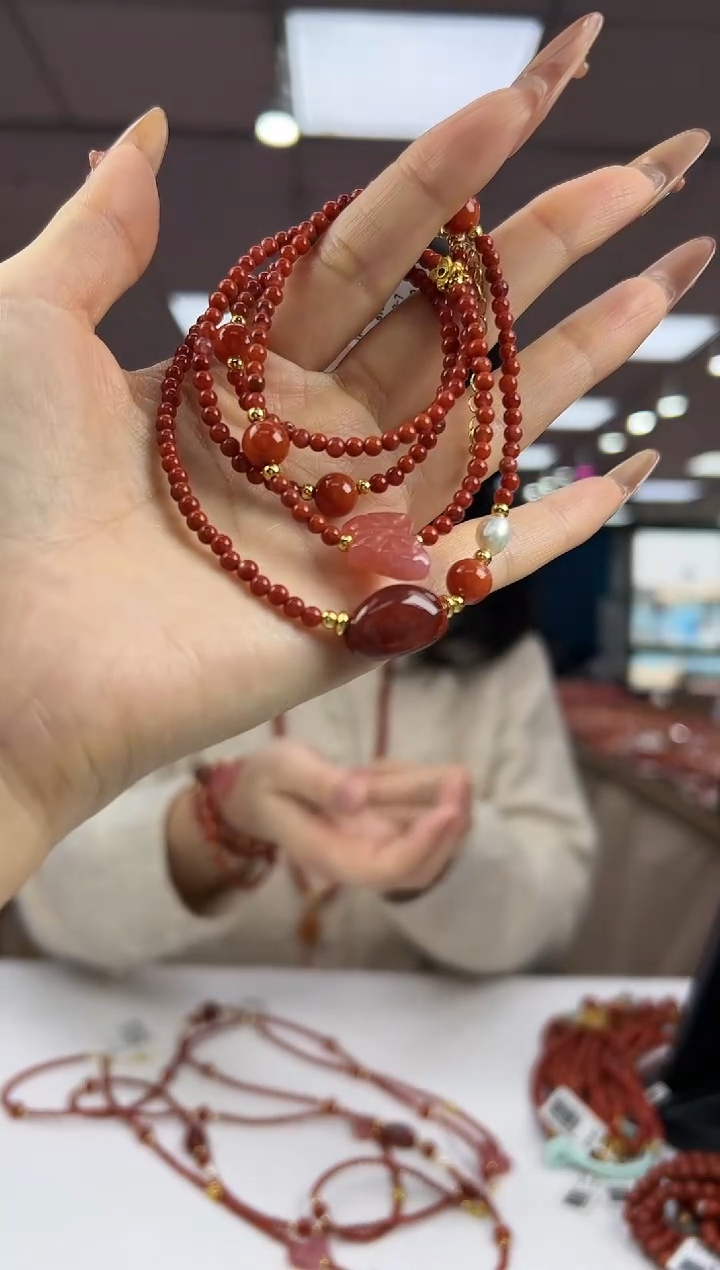 未镶嵌珠串南红玛瑙12.27-3mm（多样式发一）25129610188