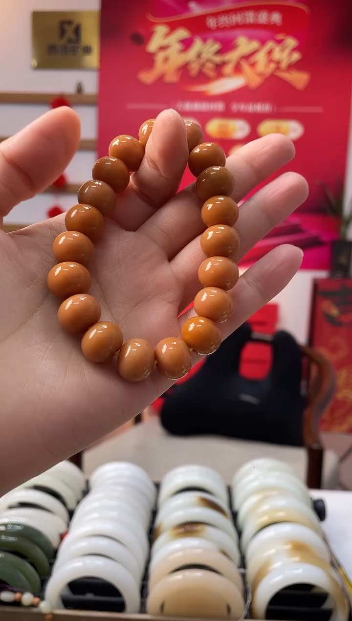 【闪购商品】和田玉手串未镶嵌高品算盘珠卡14-13发一件