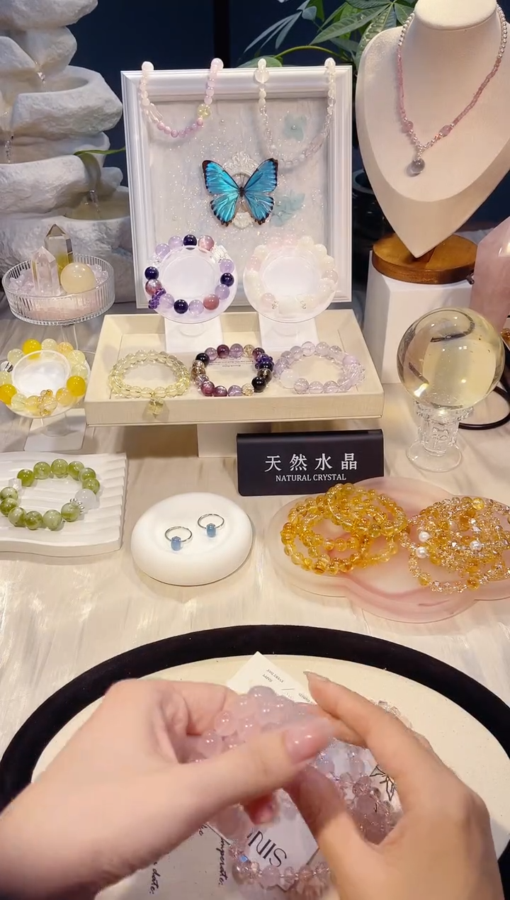 未镶嵌手串水晶只****到青提月光