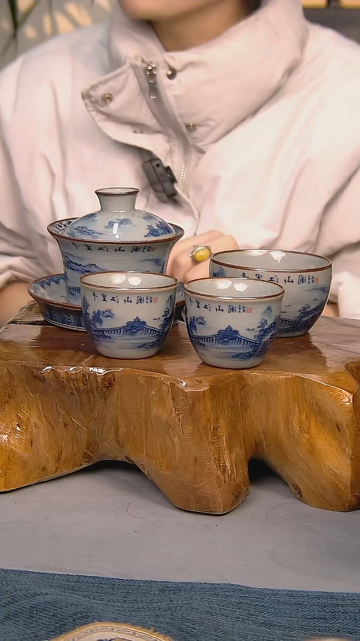 【闪购商品】4件套陶瓷茶具家用简装系列 