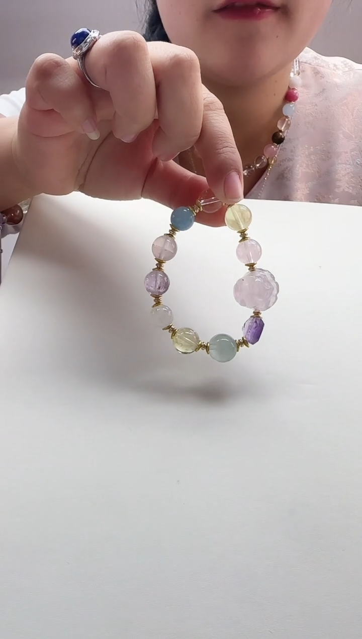 未镶嵌手链水晶多宝手链36