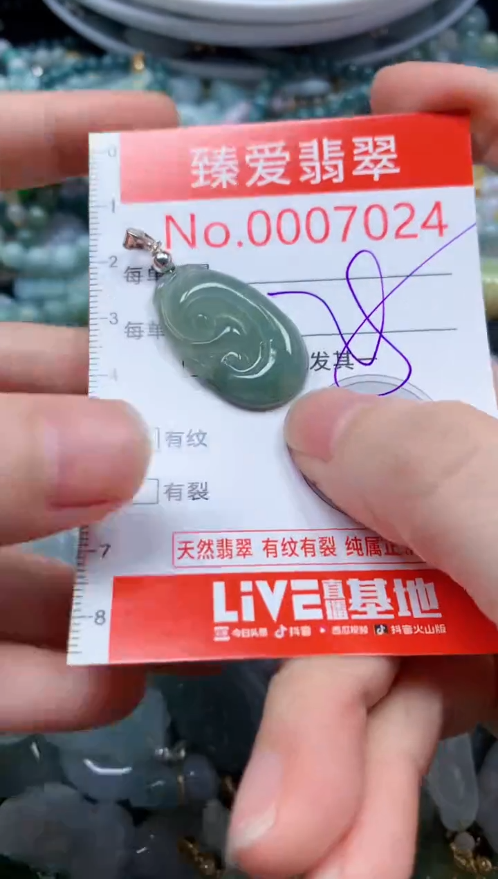 翡翠未镶嵌吊坠(不含链)7024