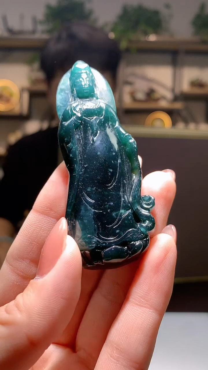 【闪购商品】定制翡翠未镶嵌1063hm-毛货挂件11