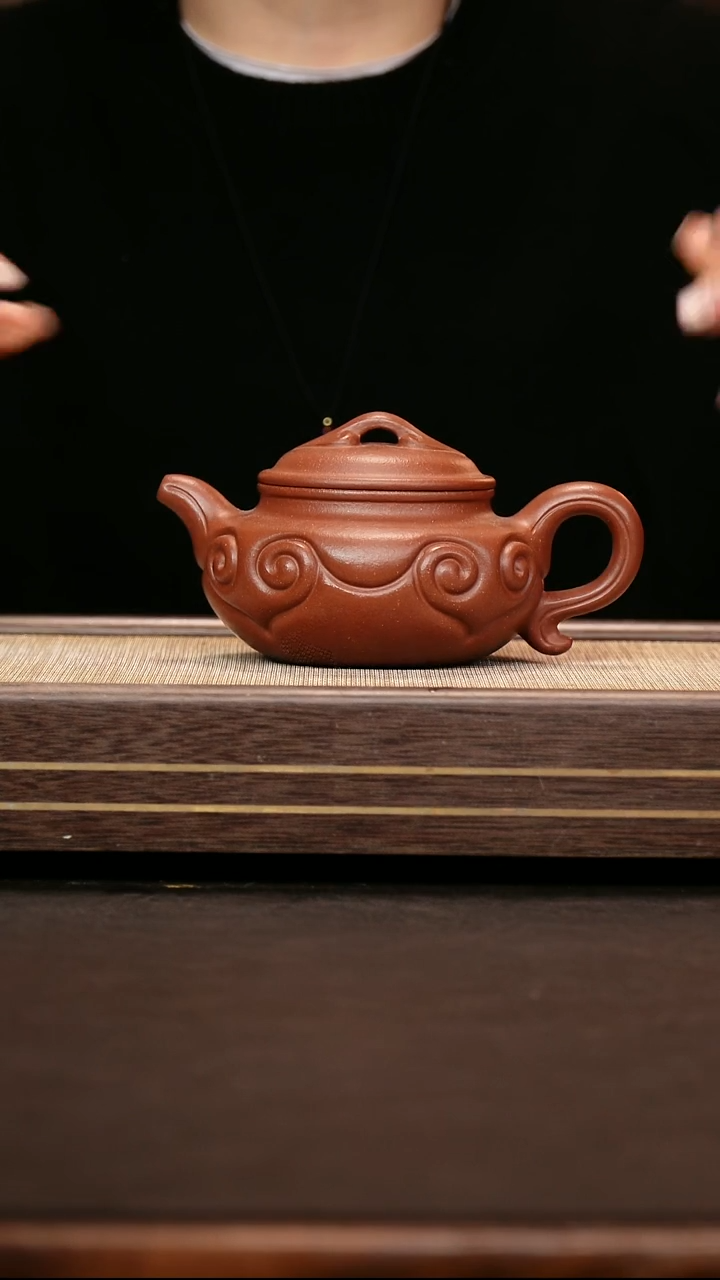 茶壶紫砂云根 仿古如意