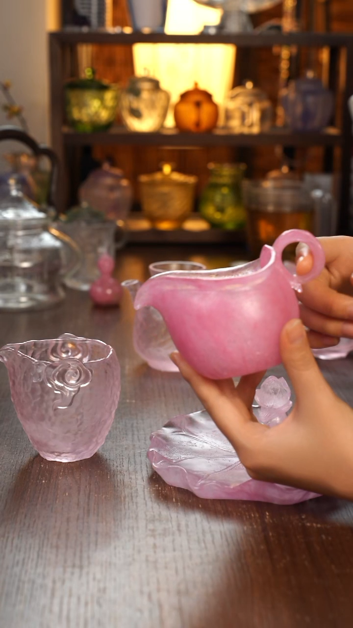 闪购桃型公道杯粉色孤品