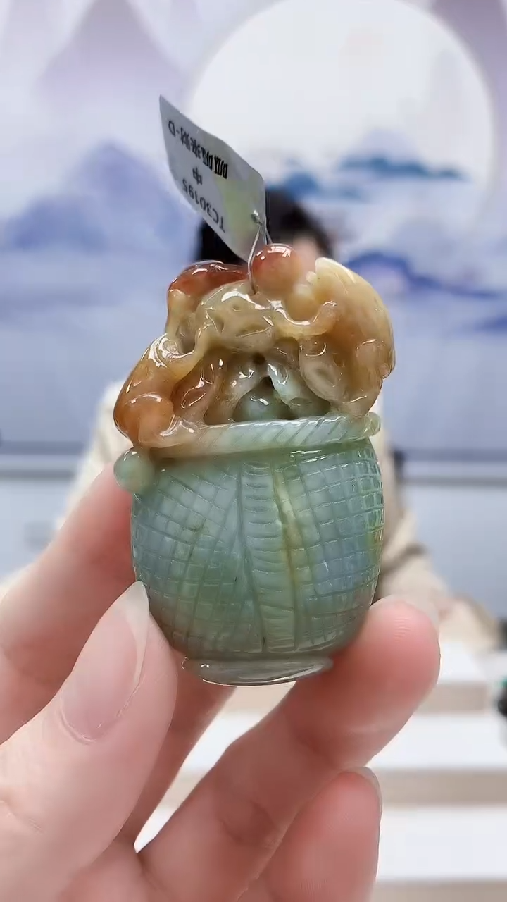 未镶嵌定制翡翠5160ry-毛货挂件6