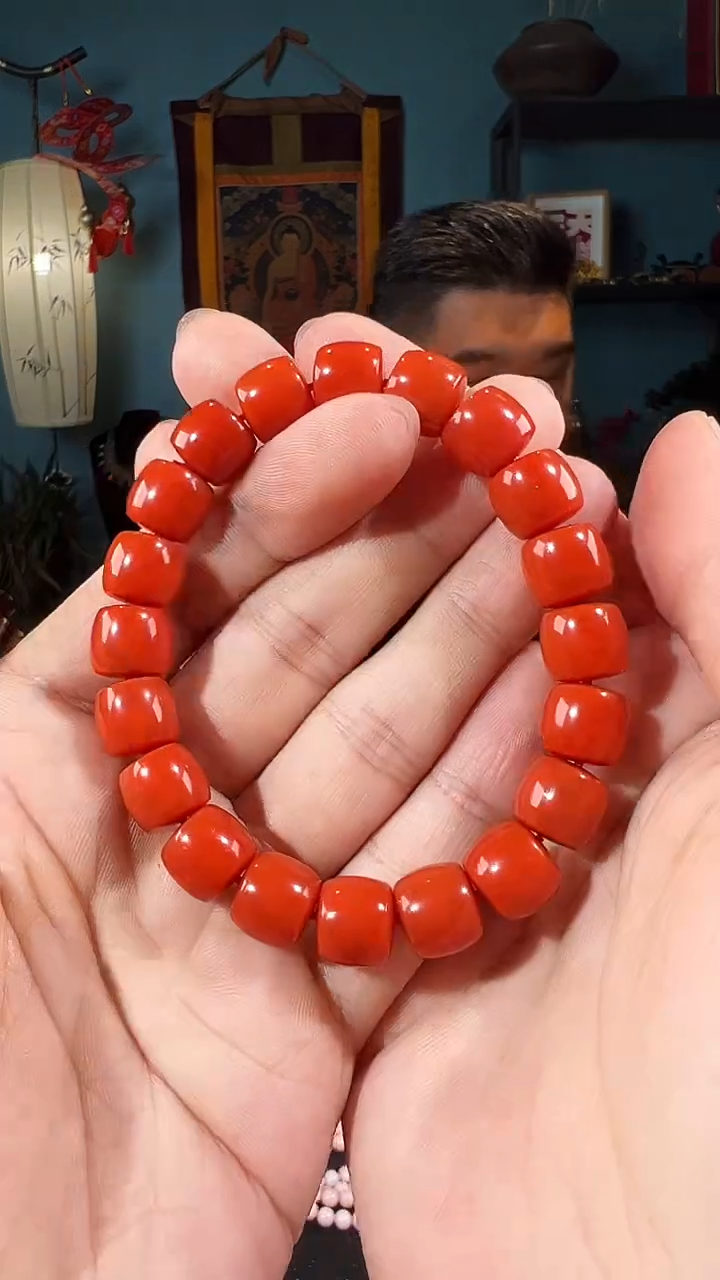 【闪购商品】南红玛瑙手链未镶嵌11+柿子黄