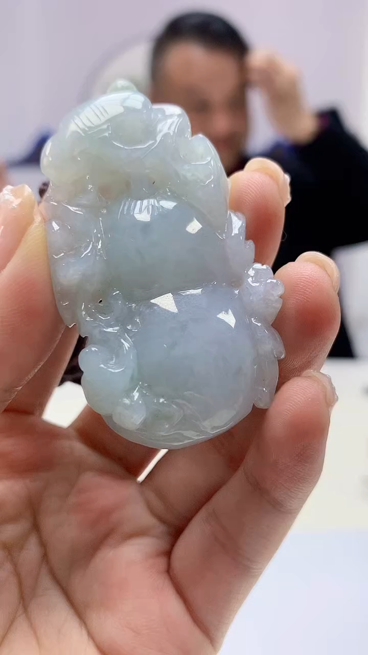 【闪购商品】定制翡翠未镶嵌4969ms-毛货葫芦268