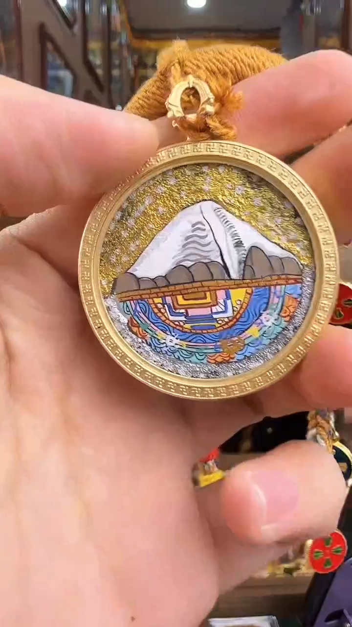 吊坠冈仁波齐山-纯手绘唐卡