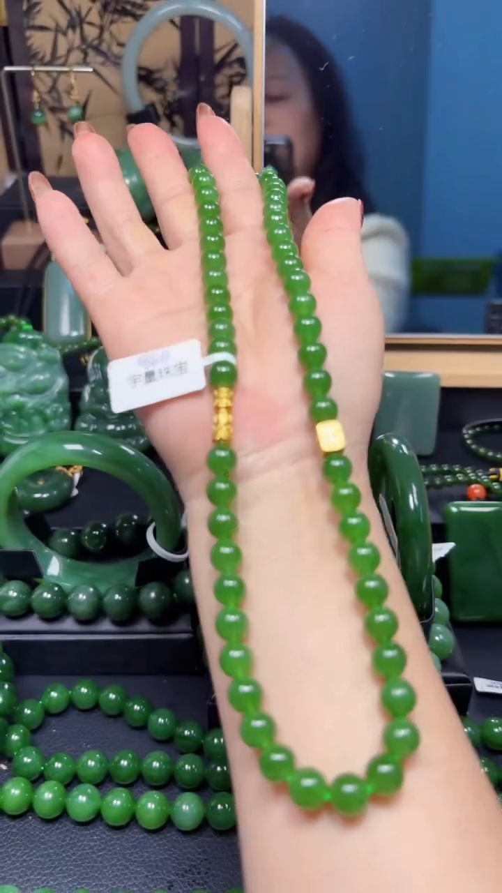 【闪购商品】和田玉（碧玉）颈饰银S925镶嵌1