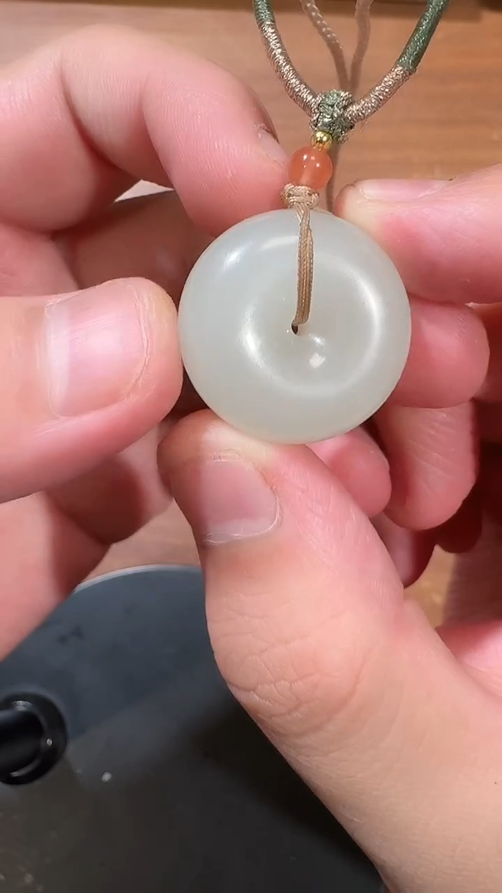 【闪购商品】和田玉吊坠未镶嵌1391 25mm平安扣