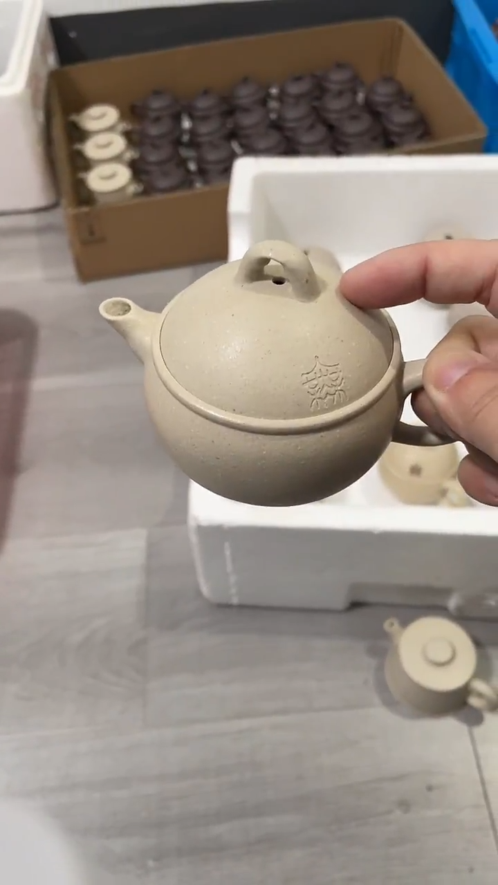 茶壶紫砂白玉段小圆壶