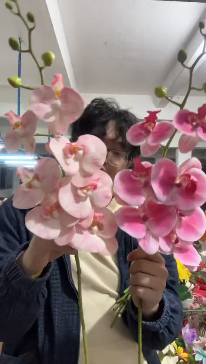 【闪购商品】仿真花朵七头蝴蝶兰2束