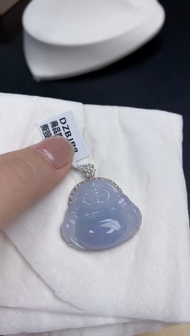 【闪购商品】翡翠颈饰18K金镶嵌天然缅甸翡翠A货