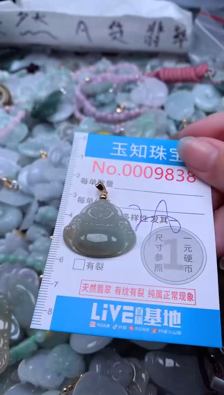 翡翠未镶嵌吊坠(不含链)9838