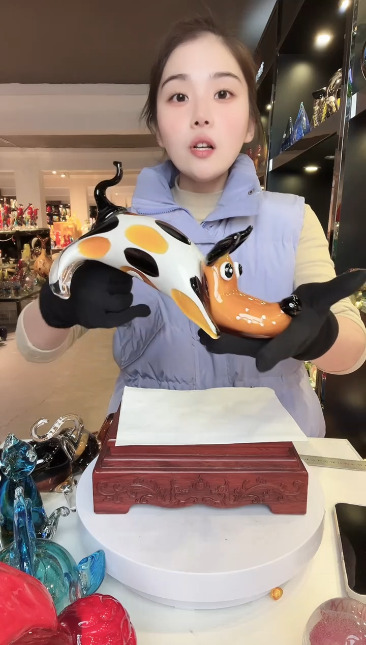 【闪购商品】茶盏琉璃摆件家居摆件