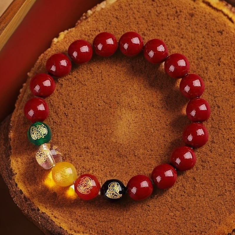 含辰砂工艺品五路财神