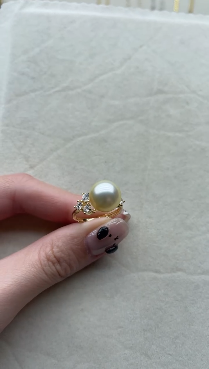 【闪购商品】海水珍珠戒指银S925镶嵌42