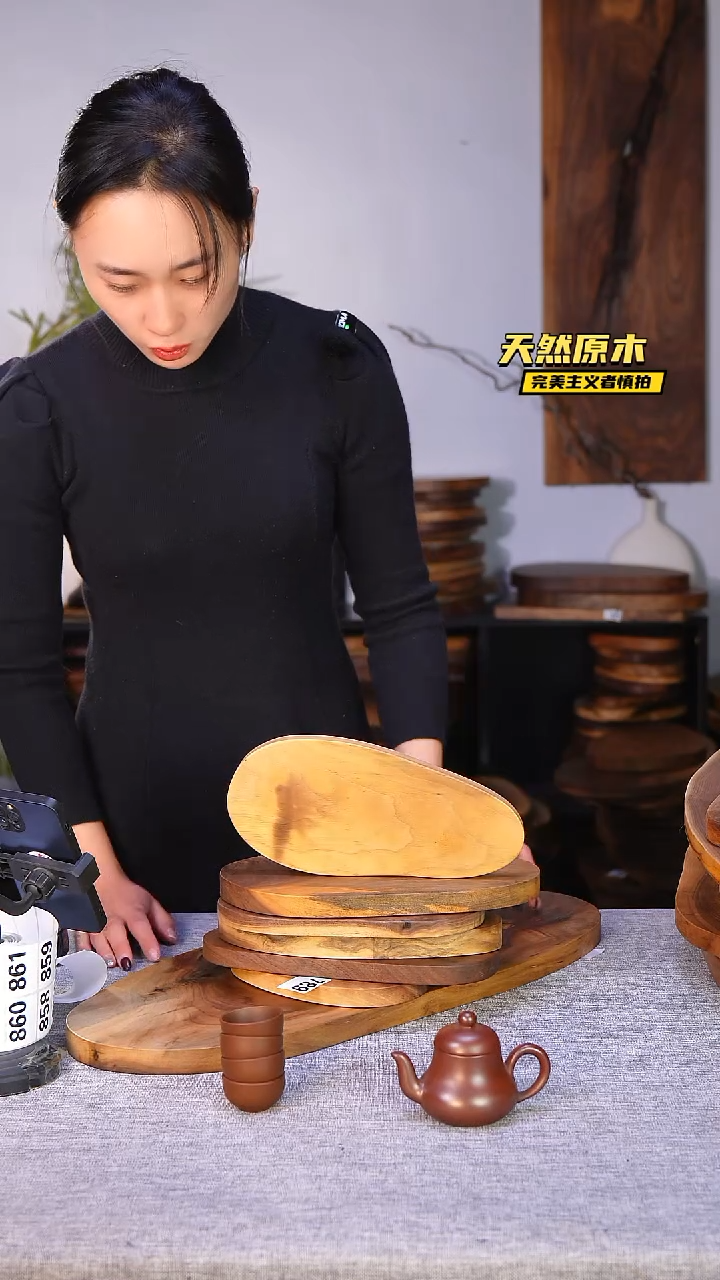 木北美黑胡桃原木.干裂疤结不属于商品质量问题完美主义者慎拍