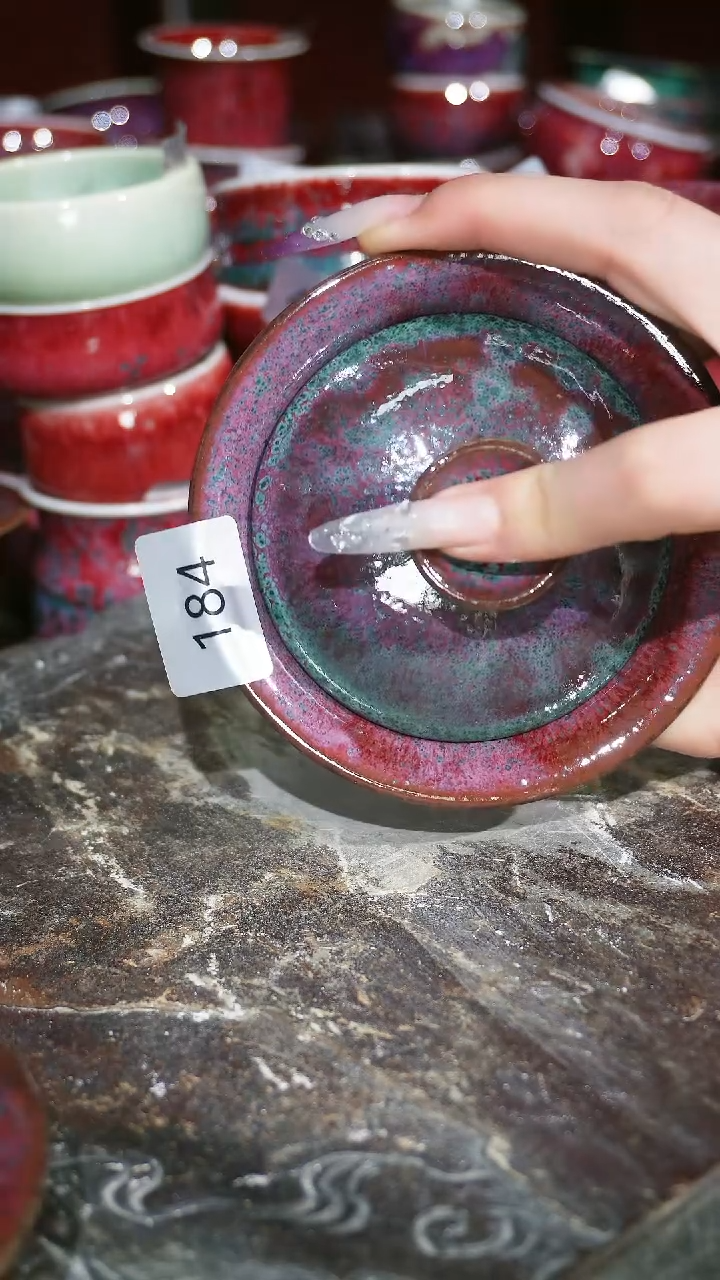 摆件陶精品窑变钧瓷茶器