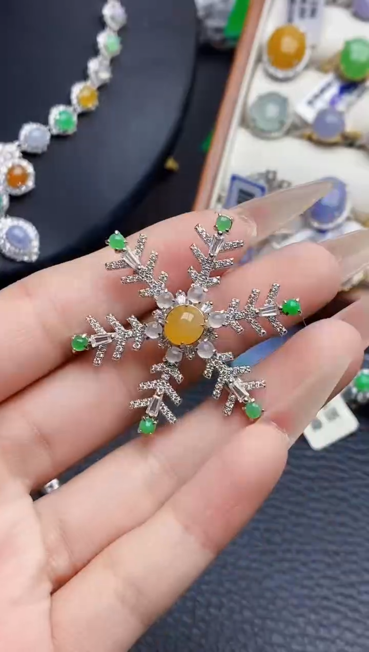 银S925镶嵌戒指翡翠1573