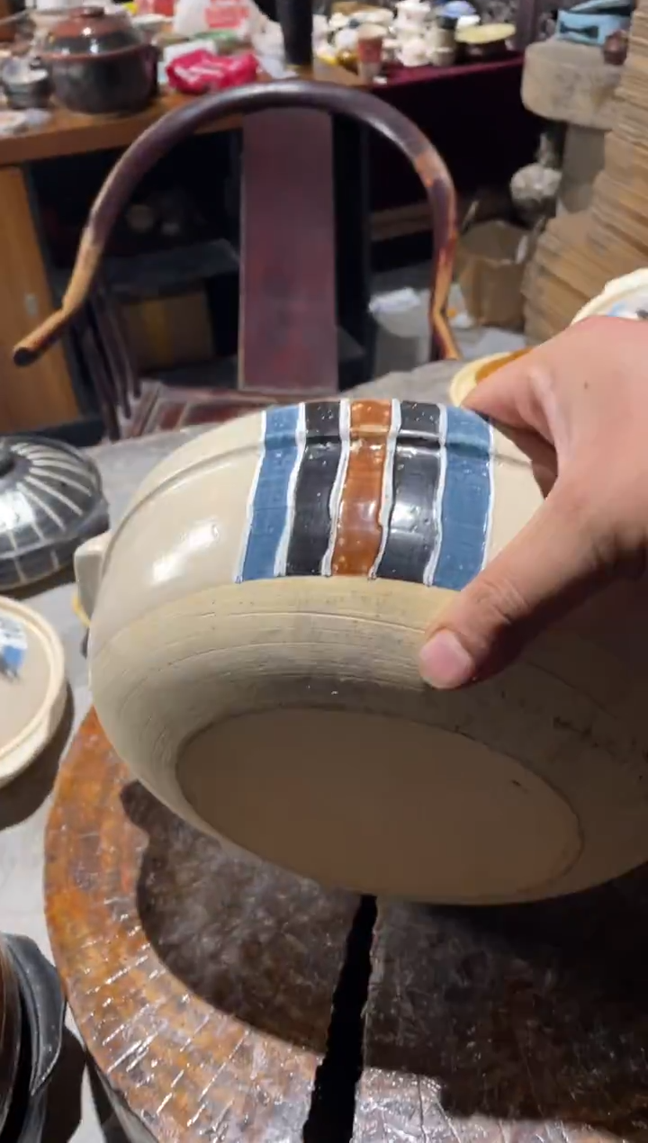 陶土08土陶日式砂锅内23.5高8.5