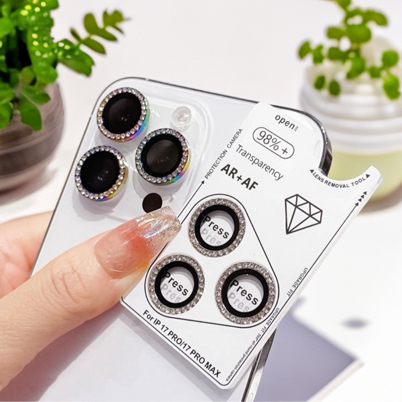 闪钻高清增透镜头膜自带撬棍适用苹果多款机型手机镜头防摔保护膜