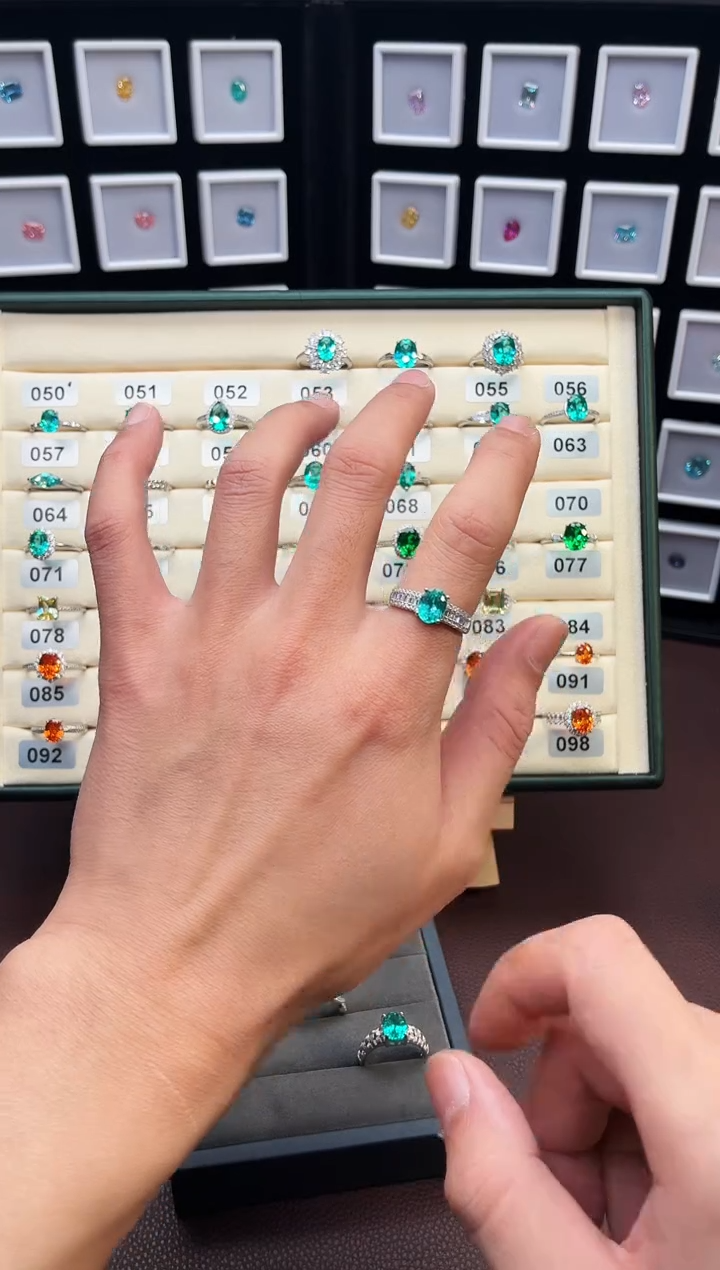 银S925镶嵌戒指碧玺1