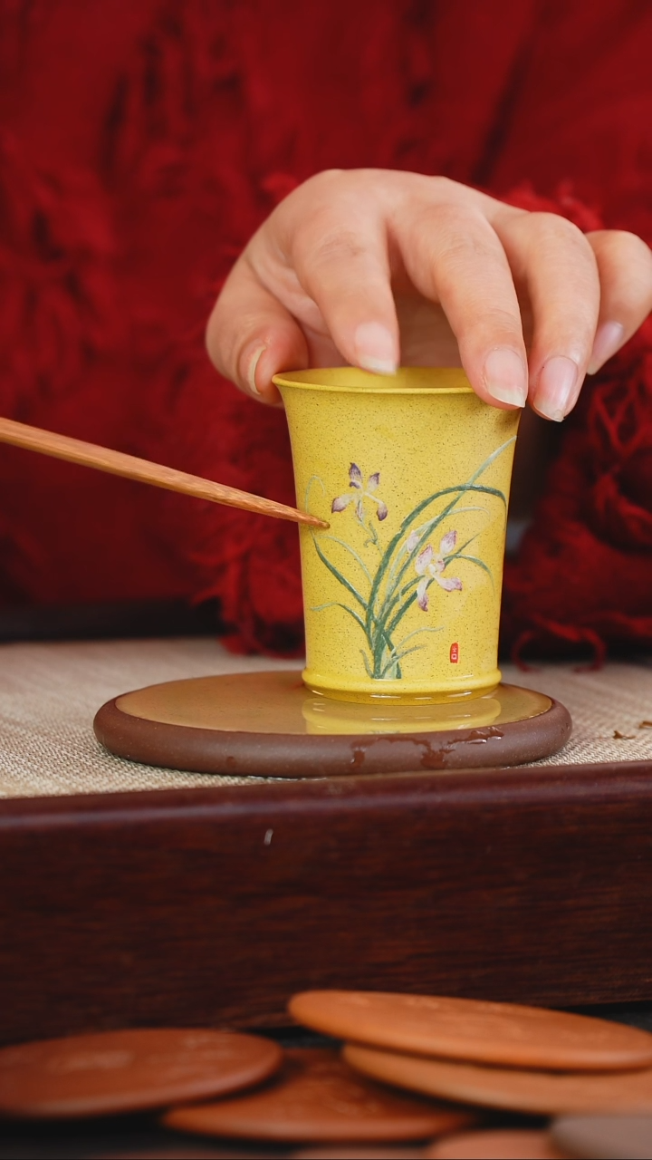 【闪购商品】紫砂茶杯紫砂主人杯兰花