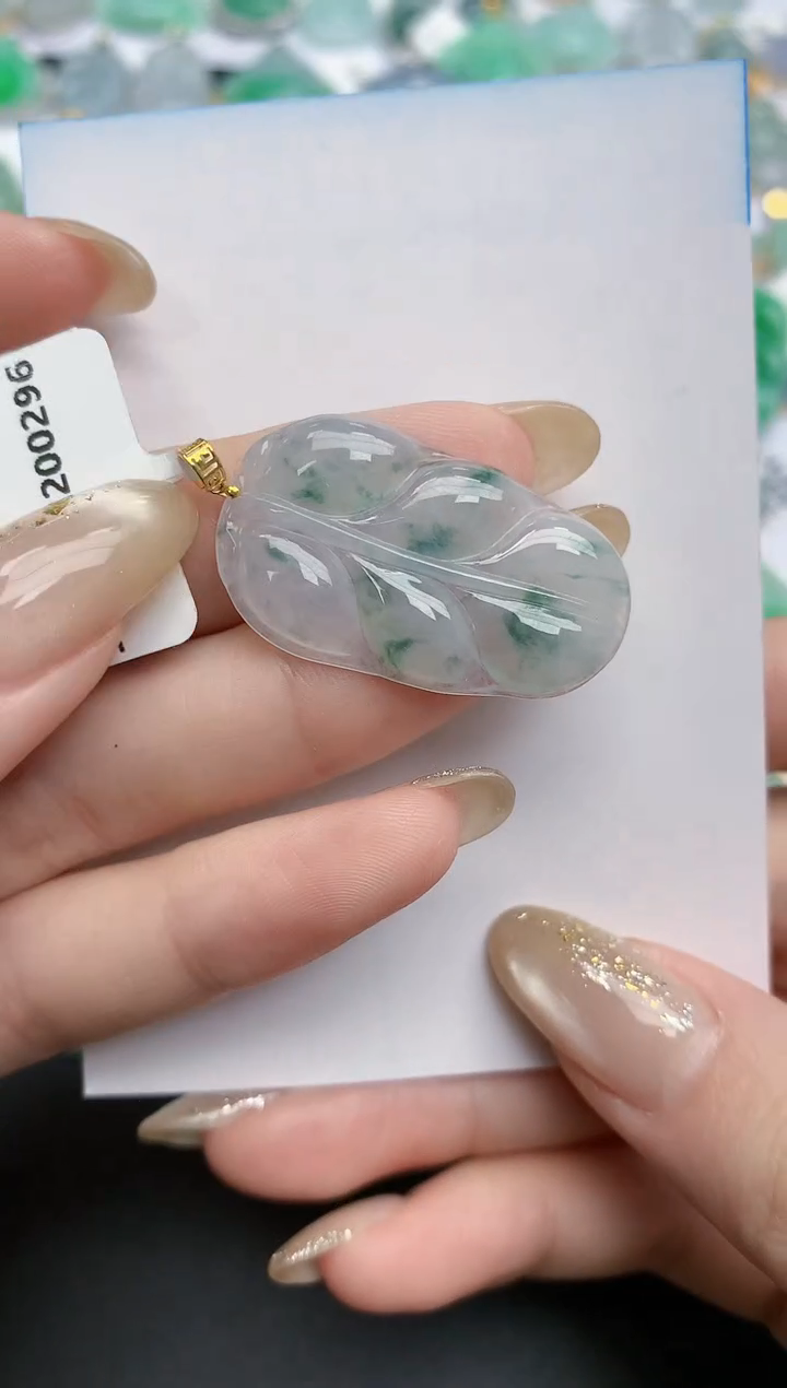 【闪购商品】翡翠颈饰18K金镶嵌天然缅甸翡翠A货