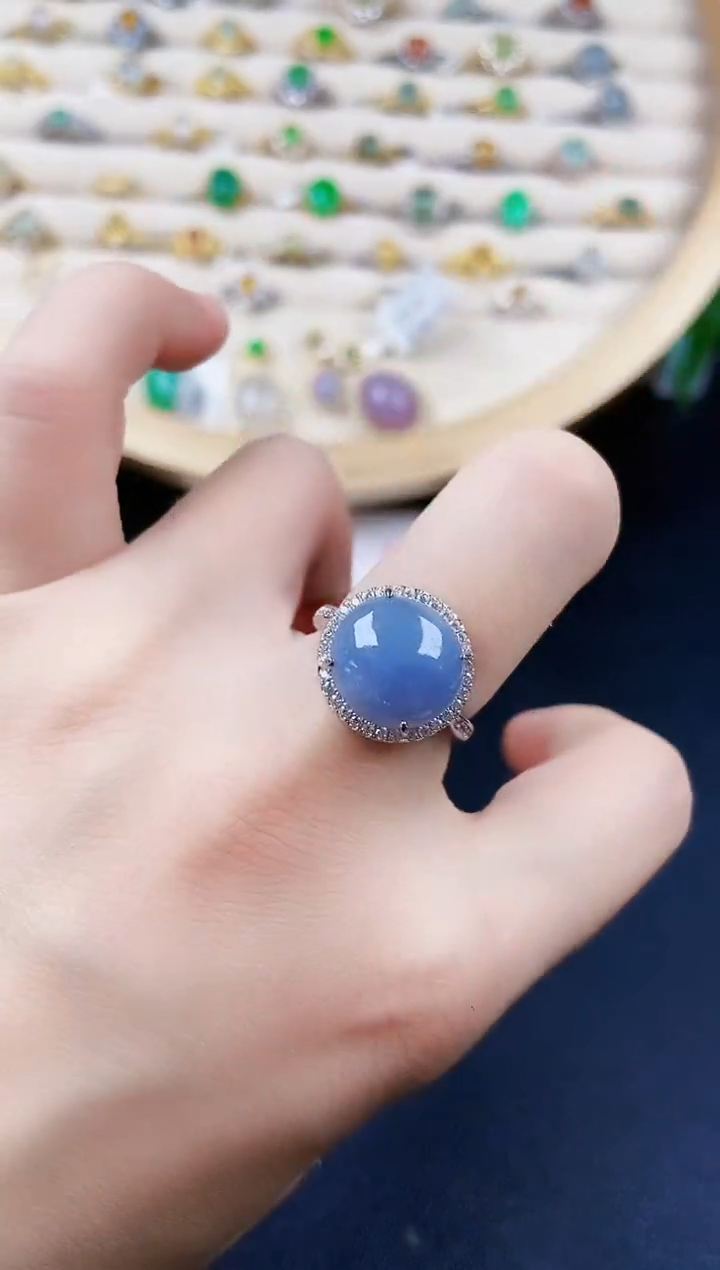 【闪购商品】翡翠戒指银S925镶嵌41414224