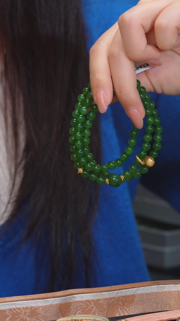 【闪购商品】和田玉手串未镶嵌卡5-6@@W8814