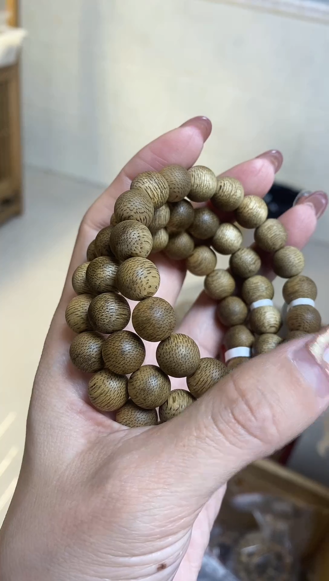 【闪购商品】沉香手串 菩萨棋圆珠单圈蛇皮纹1.1多样性发其一