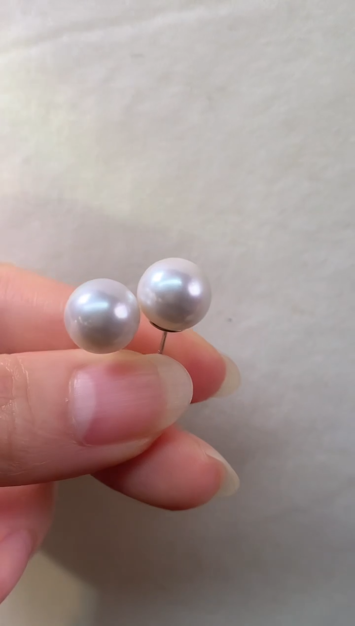 银S925镶嵌耳饰淡水珍珠D580|399
