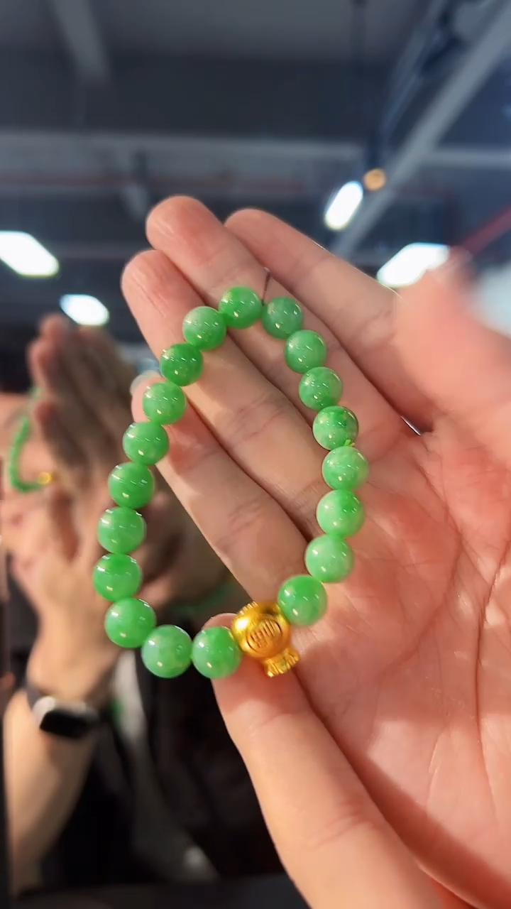 【闪购商品】翡翠手串未镶嵌缅料A货/支持复检/一件