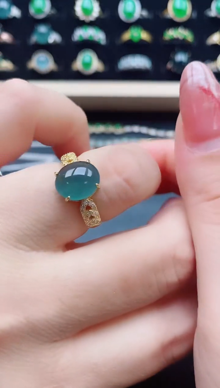 【闪购商品】翡翠戒指银S925镶嵌321321