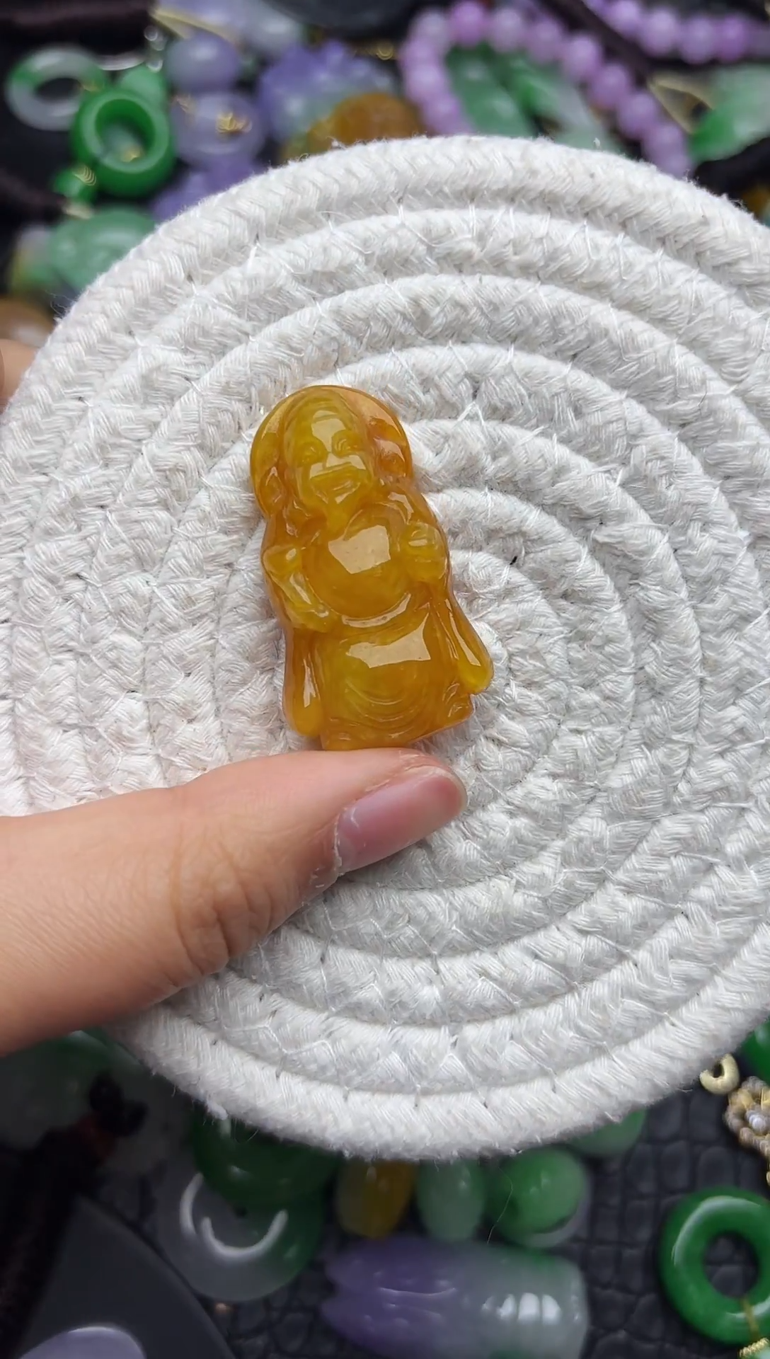 颈饰未镶嵌翡翠缅甸翡翠吊坠